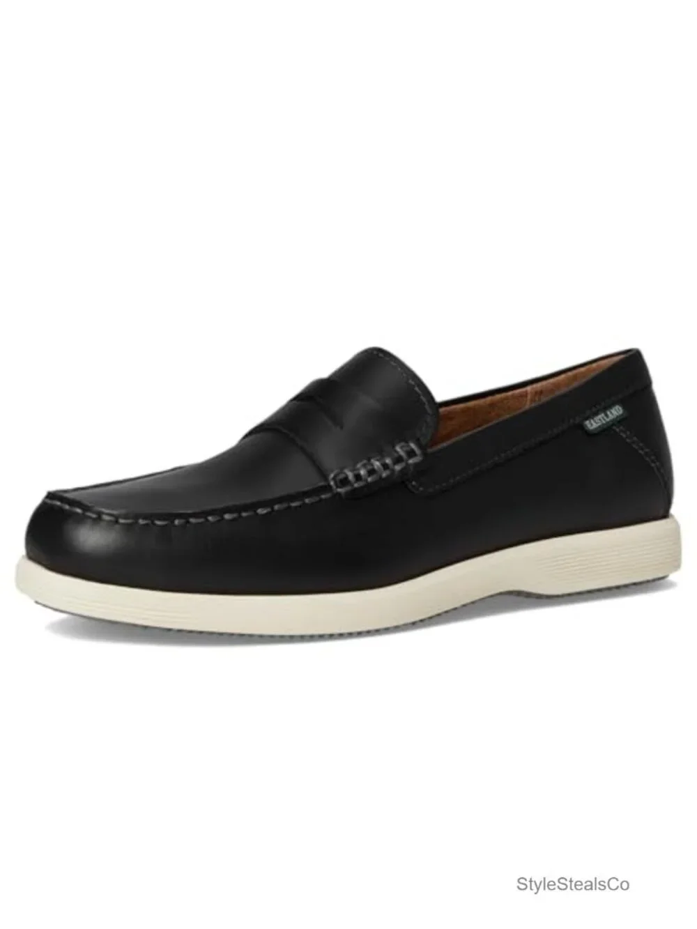Leather Loafer with Micro-Suede Lining, Cushioned Insole, Flexible Rubber